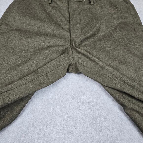 Banana Republic Mens 32x31 Slim Fit Green Flat Front Pants - Picture 4 of 12